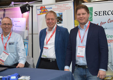 Dick van Oostrum from Van Oostrum Woerden, Kees van Paassen from Sercom, and Kevin Henssen from VGB shared a stand.